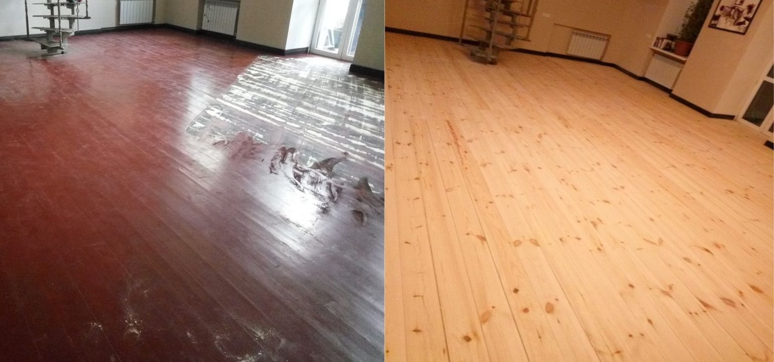 Реставрация деревянных полов - фото до и после